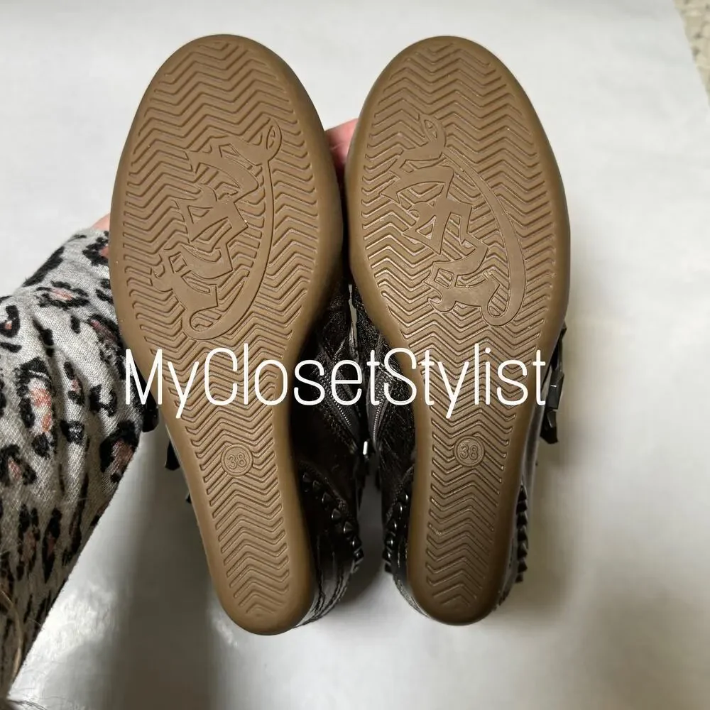 NEW ASH Bowie RARE Studded Wedge Sneakers!! 8 Bronze Gold LIMITED EDITION!! - Picture 8 of 8
